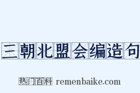 三朝北盟会编造句是什么意思的图片